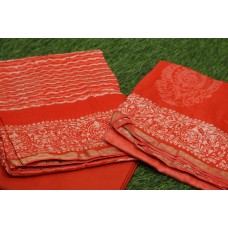 Bathik Printed Chanderi Unstitched Salwar Suit Material – AA099