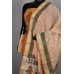 Chanderi Unstitched Salwar Suit Material With Block Print (Orange Combo) BQ AA215