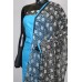 Chanderi Unstitched Suit Material (Blue Combo) PN MSS002